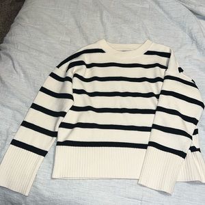 New Black and white striped sweater